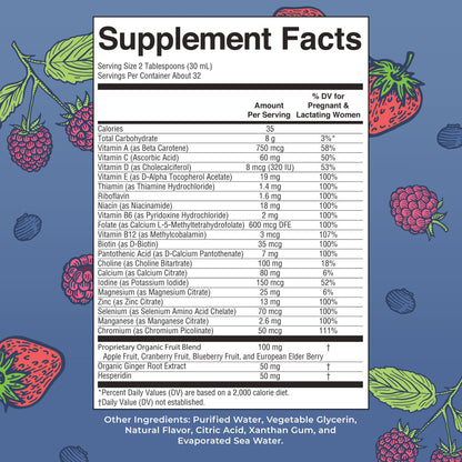 MARYRUTH'S Postnatal & Prenatal Vitamins for Women | Sugar Free | Selenium | Folate | Vegan | Non-GMO | Gluten Free | 32oz - Maple Wellness Supplements