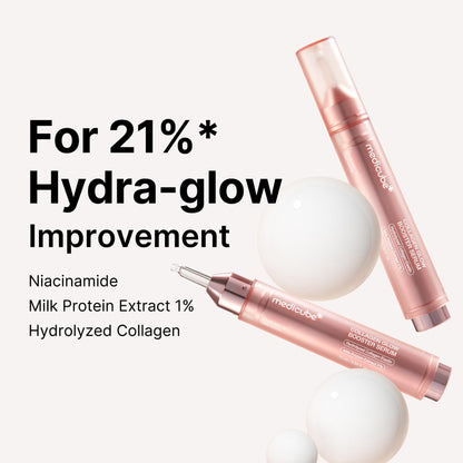medicube Milky Collagen Double Glow Lock Duo: Collagen Glazed Milky Wrapping Mask and Booster Serum | 130DaCollagen, Niacinamide, Glutathione for Plumped, Radiant Glass Skin - Maple Wellness Supplements
