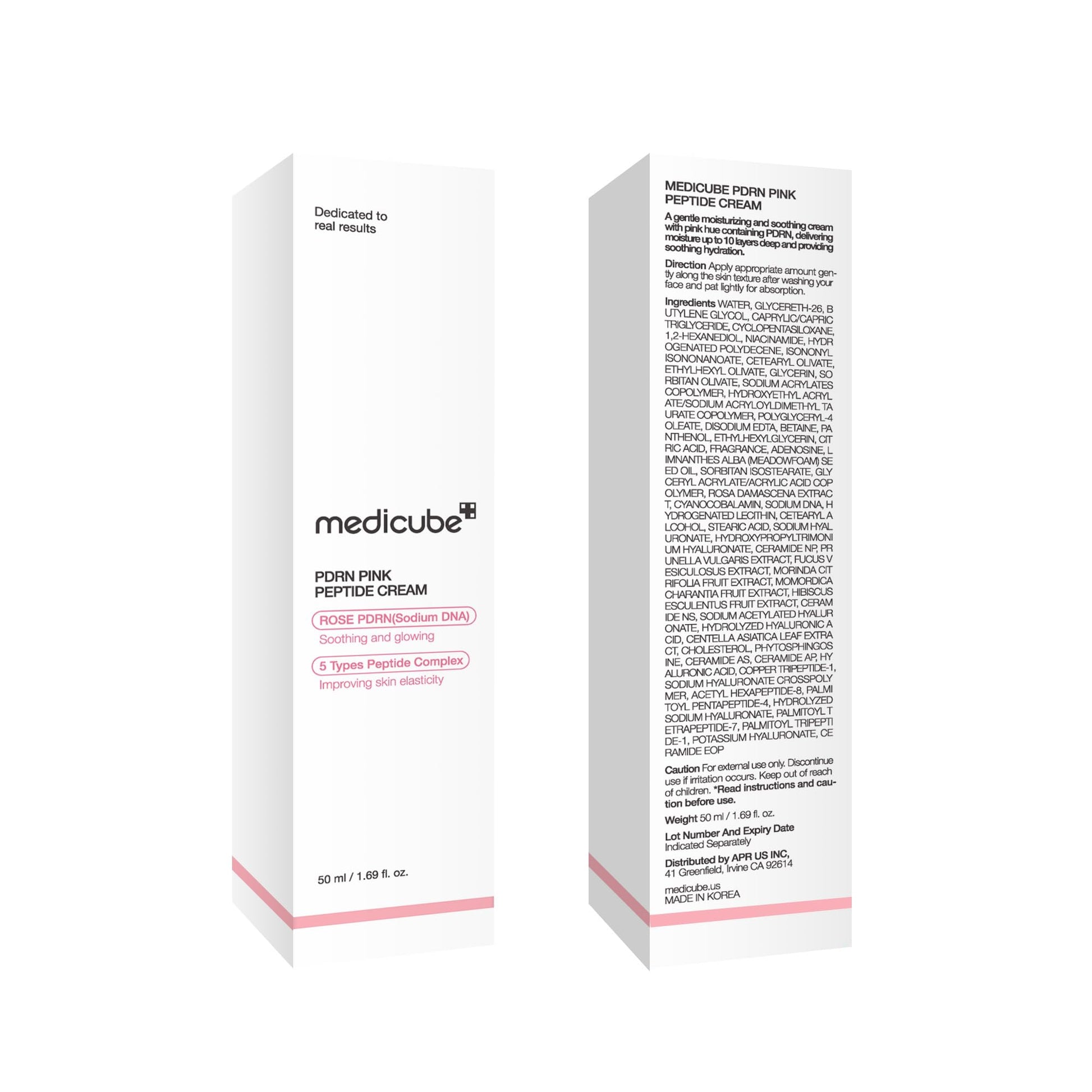 medicube PDRN Pink Hyaluronic Moisturizing Cream | Blemish Recovery, Relief & Hydrating Care | Restores Skin Elasticity & Glow - Maple Wellness Supplements