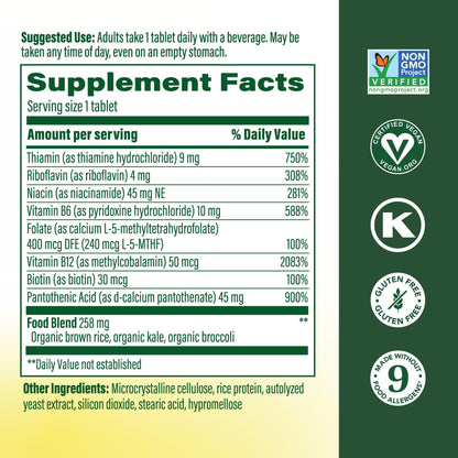 MegaFood Balanced B Complex - B Complex Vitamin Supplement - 8 B Vitamins Including Vitamin B6, Vitamin B12, Folate, Biotin & More - Supports Cellular Energy Production - Maple Wellness Supplements