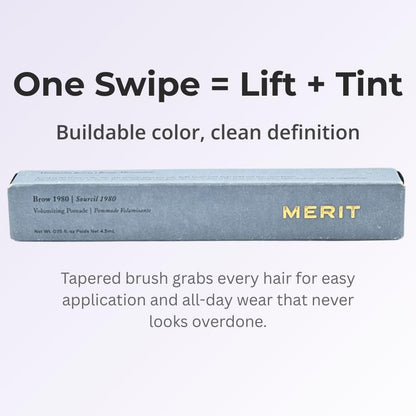 Merit Brow 1980 Volumizing Tinted Eyebrow Gel-Pomade - Taupe - Taupe with Cool Undertones - Maple Wellness Supplements