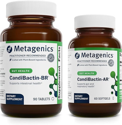 Metagenics Bundle - CandiBactin-BR (90 Tablets) & CandiBactin-AR (60 Softgels) - for Intestinal Support, Gut Health & Intestinal Balance - Maple Wellness Supplements