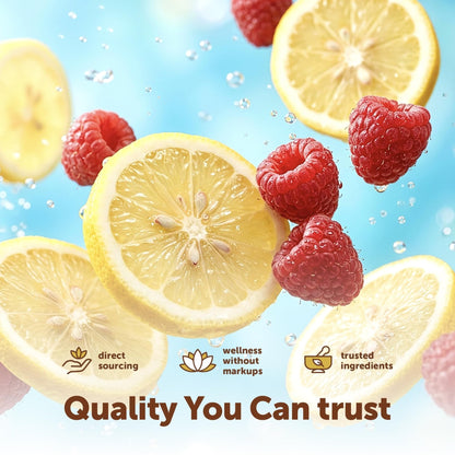Micro Ingredients Hydration Electrolyte Powder, 1 lb (69 Servings) | Lemon Raspberry Flavor | High Potassium (1,000mg) + Coconut Water & Real Lemon Juice | No Sugar, Keto Friendly | Non-GMO - Maple Wellness Supplements