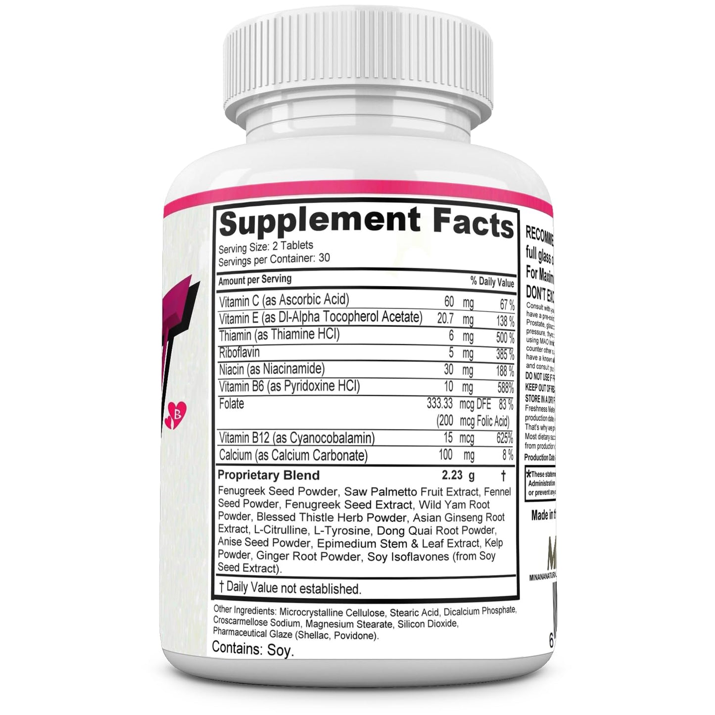 MINANATURALS Bust Blast Loaded Increase Breast Size Fast. Female Breast Enhancement - Bigger Boobs and Butt Pills. 60 Tablets - Maple Wellness Supplements