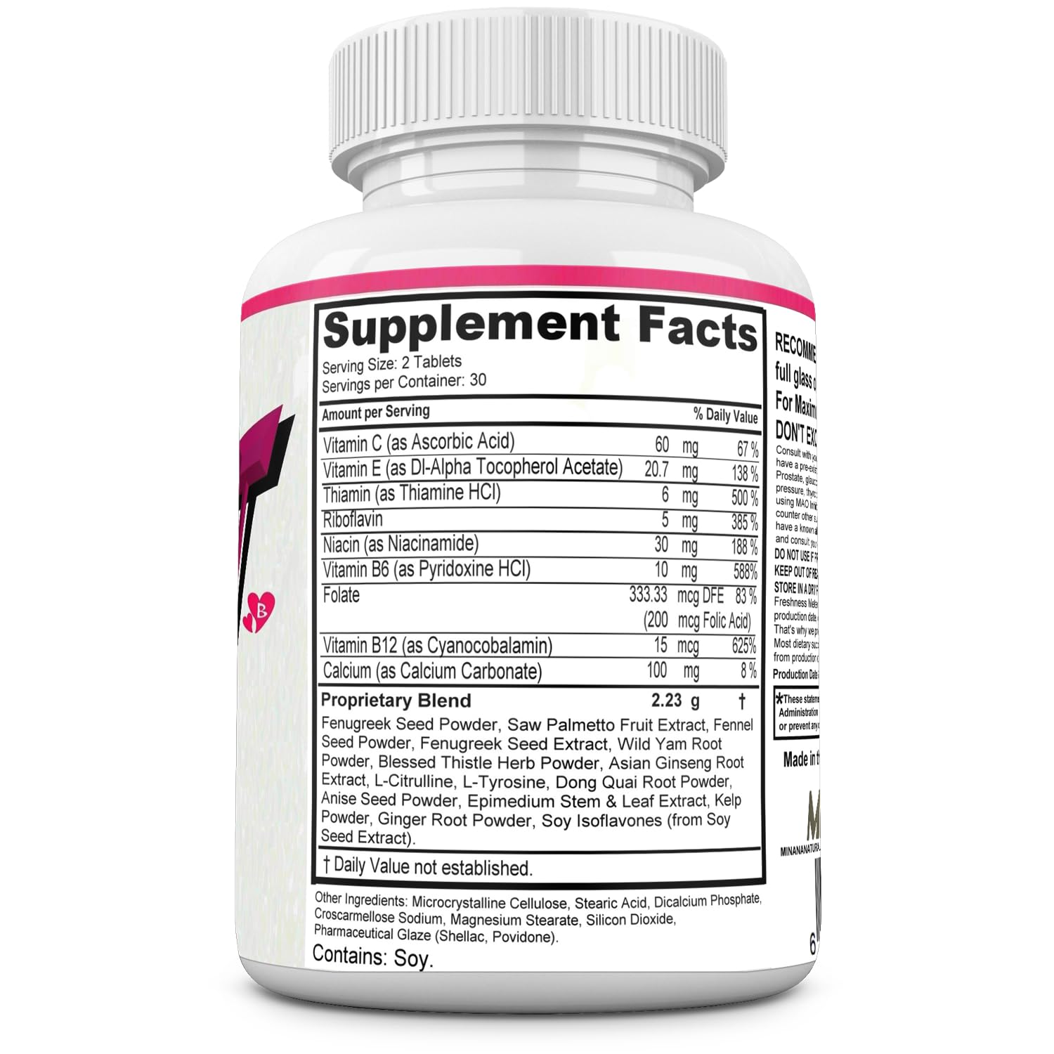 MINANATURALS Bust Blast Loaded Increase Breast Size Fast. Female Breast Enhancement - Bigger Boobs and Butt Pills. 60 Tablets - Maple Wellness Supplements