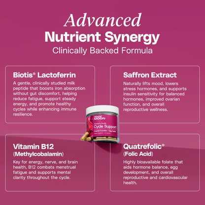 Mineral Moon Hormonal Support Bundle - Menstrual Supplement + Cycle Support - Aid Ovulation, Hormonal Balance & PMS Support - Reduce Period Cramps & Fatigue - Antioxidant Ovarian Support Vitamins - Maple Wellness Supplements
