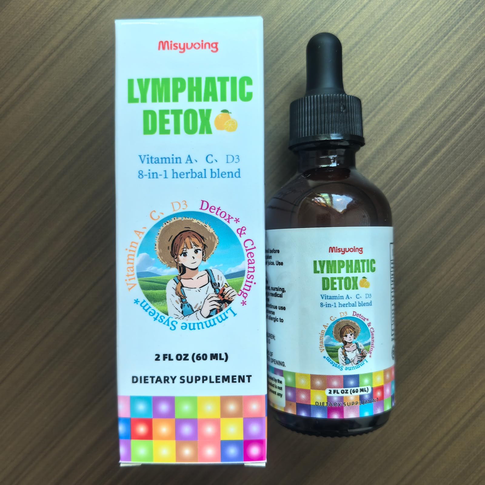 Misyvoing Liposomal Lymphatic Detox & Drainage Drops –Multivitamins A、C、D + Herbal Blend with Elderberry & Echinacea– Supports Lymphatic Drainage, Immune System & Detox - Maple Wellness Supplements