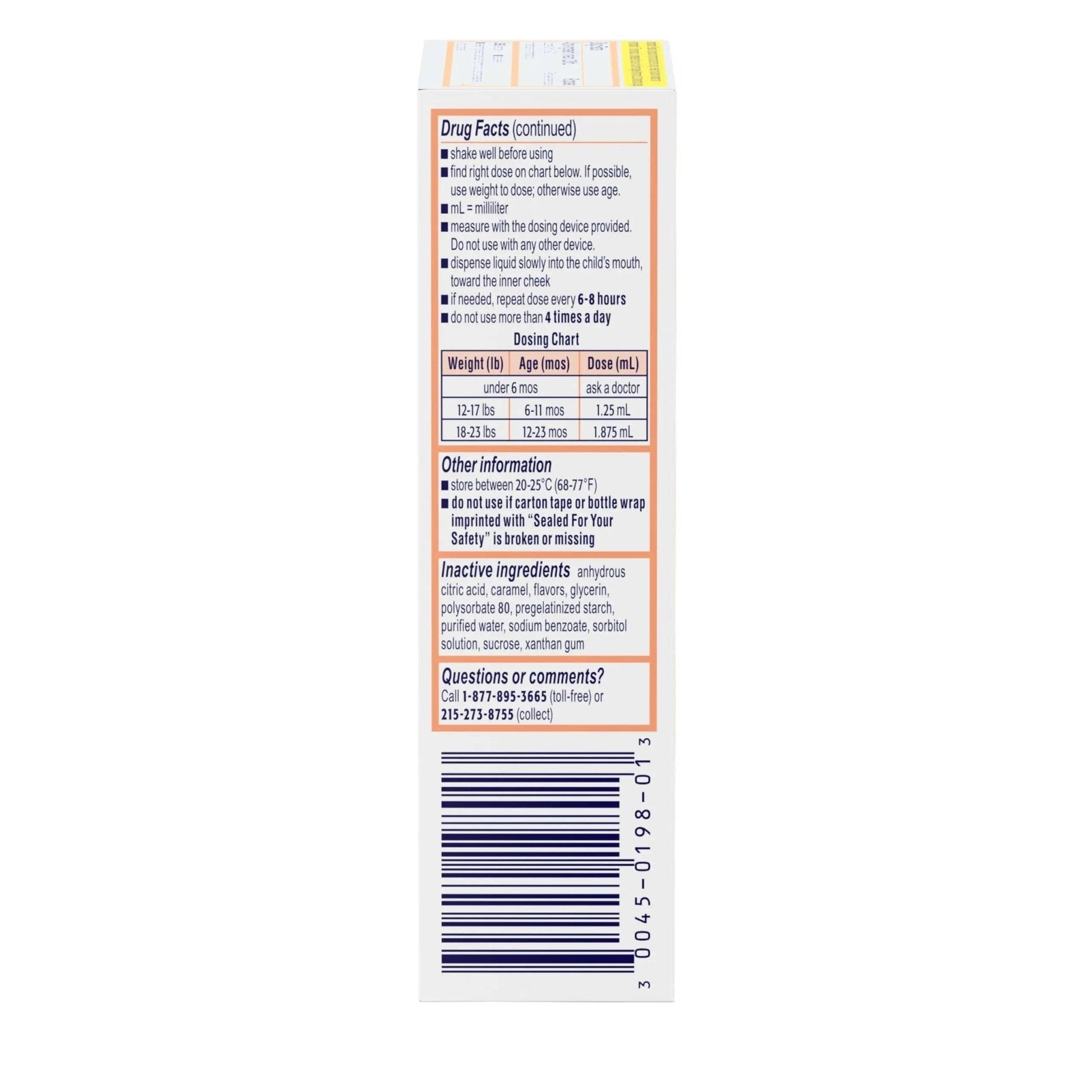 Motrin Infants Infant Ibuprofen Oral Suspension Concentrated Drops, NSAID Fever Reducer & Pain Reliever for Babies, Dye Free, Alcohol-Free, Berry Flavor, Includes Enclosed Syringe, 1 fl. oz - Maple Wellness Supplements