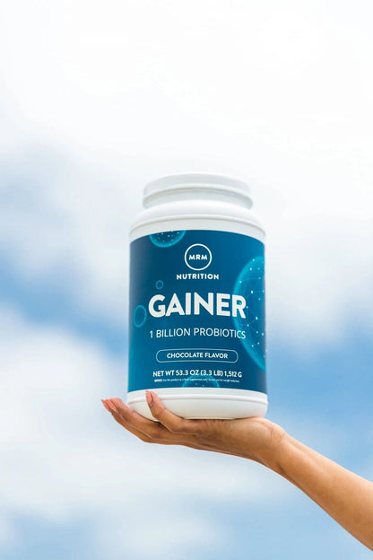 MRM Nutrition Gainer Protein with Probiotics & Postbiotics - Chocolate Flavored for Men & Women, 25g Protein, Whey Protein Concentrate & Isolate, Micellar Casein, & Digestive Enzymes - 18 Servings - Maple Wellness Supplements
