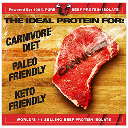 MuscleMeds, Carnivor Beef Protein Isolate Powder 56 Servings, Chocolate, 72 Ounce - Maple Wellness Supplements