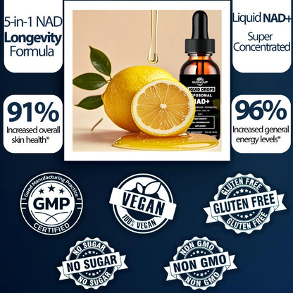 NAD Supplements for Women & Men, Liposomal NAD Nicotinamide Riboside Resveratrol 900mg w. B3 Vitamin Quercetin TMG, Liquid Resveratrol NAD Plus Supplement for Anti-Aging Energy Focus Longevity - Maple Wellness Supplements