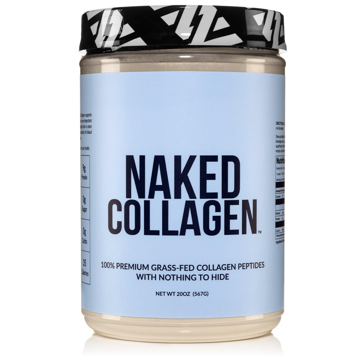 NAKED Collagen Peptides Protein Powder, 60 Servings, Pasture-Raised, Unflavored Grass-Fed Hydrolyzed Collagen Supplement, NSF Certified - Maple Wellness Supplements