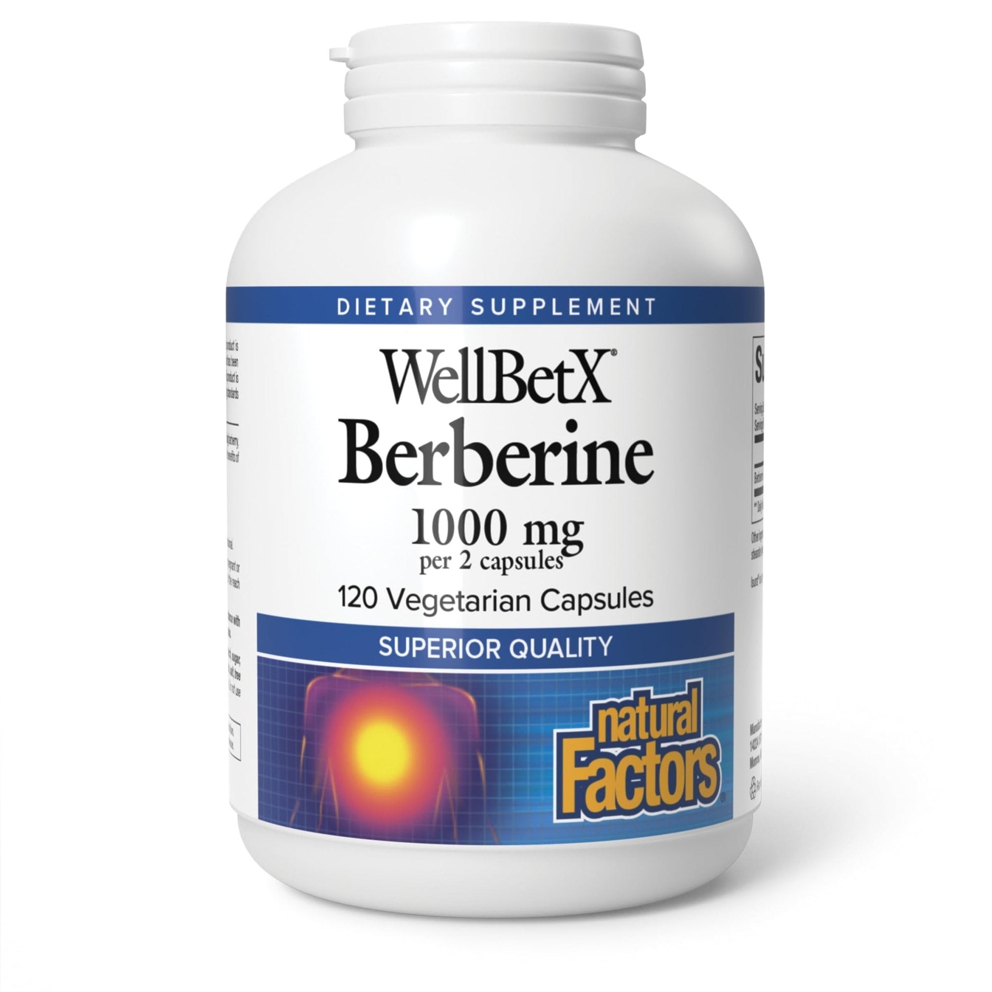 Natural Factors WellBetX Berberine - Daily Supplement Supports Metabolic Health - Formula Supports Healthy Heart - Gluten-Free & Vegan - Maple Wellness Supplements