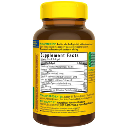 Nature Made Super B Complex Vitamins for Women and Men, Dietary Supplement for Energy Metabolism Support, Super Vitamin B Complex - Maple Wellness Supplements