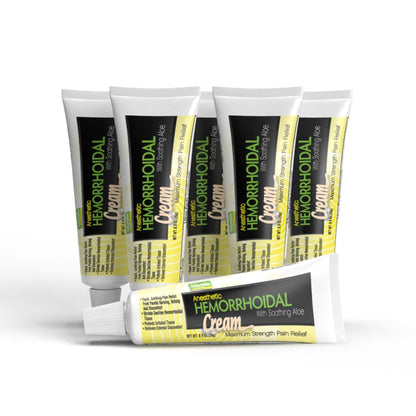 Natureplex Hemorrhoidal Cream for Itching, Burning and Discomfort Relief, 0.9 oz (Pack of 6) - Made in USA - Maple Wellness Supplements