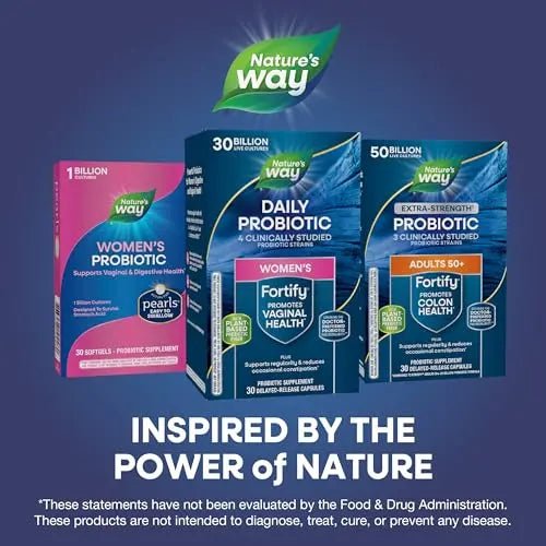Nature’s Way Fortify Women’s Probiotic, 30 Billion Live Cultures, 11 Strains, Prebiotic, 30 Capsules - Maple Wellness Supplements