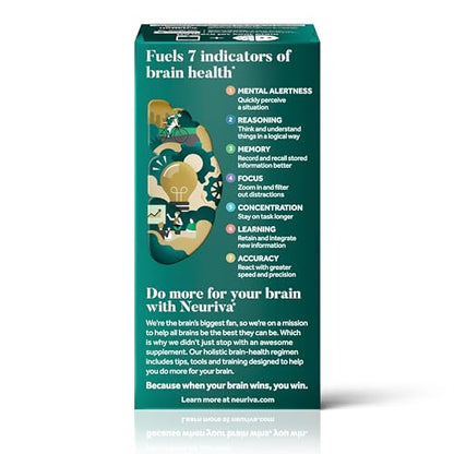 NEURIVA Ultra Decaffeinated Clinically Tested Supplement for Mental Alertness, Memory, Focus & Concentration, Cognivive, Neurofactor - Maple Wellness Supplements