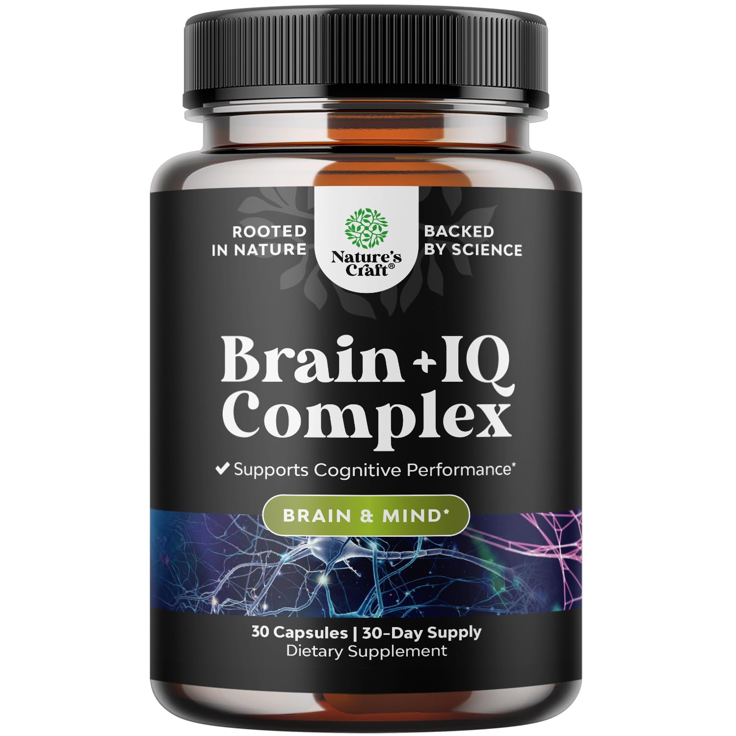 Nootropic Memory Supplement for Brain Support - Memory Pills for Brain Boost and Natural Energy Booster - Vitamin B 12 Bacopa Monnieri Rhodiola Rosea DMAE Ginkgo Biloba Phosphatidylserine Supplement - Maple Wellness Supplements