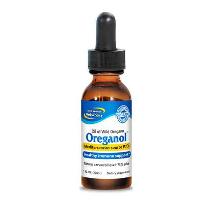 NORTH AMERICAN HERB & SPICE Oreganol - 1 fl. oz. - Unprocessed, Wild, Organic Oregano Oil - Maple Wellness Supplements