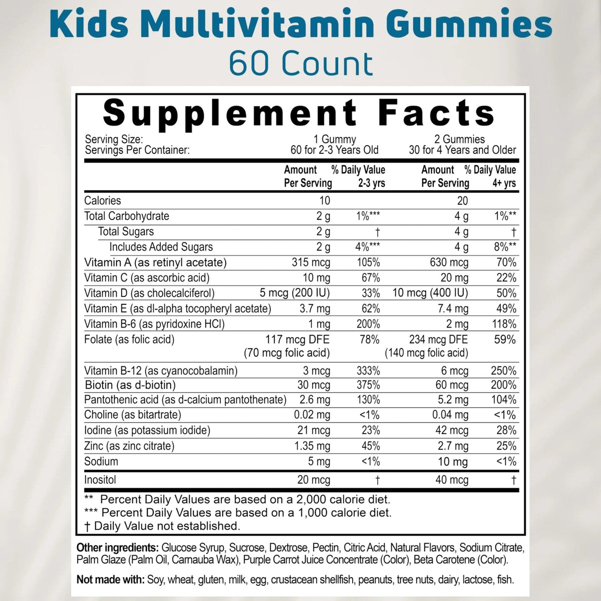 NUELATION Kids Multivitamin Gummies, 30-60 Day Supply with 14 Essential Kids Vitamins & Minerals. Toddler Vitamins for Overall Wellness. Non-GMO, Gelatin-Free, Gluten-Free, Vegetarian Children Vitamin - Maple Wellness Supplements
