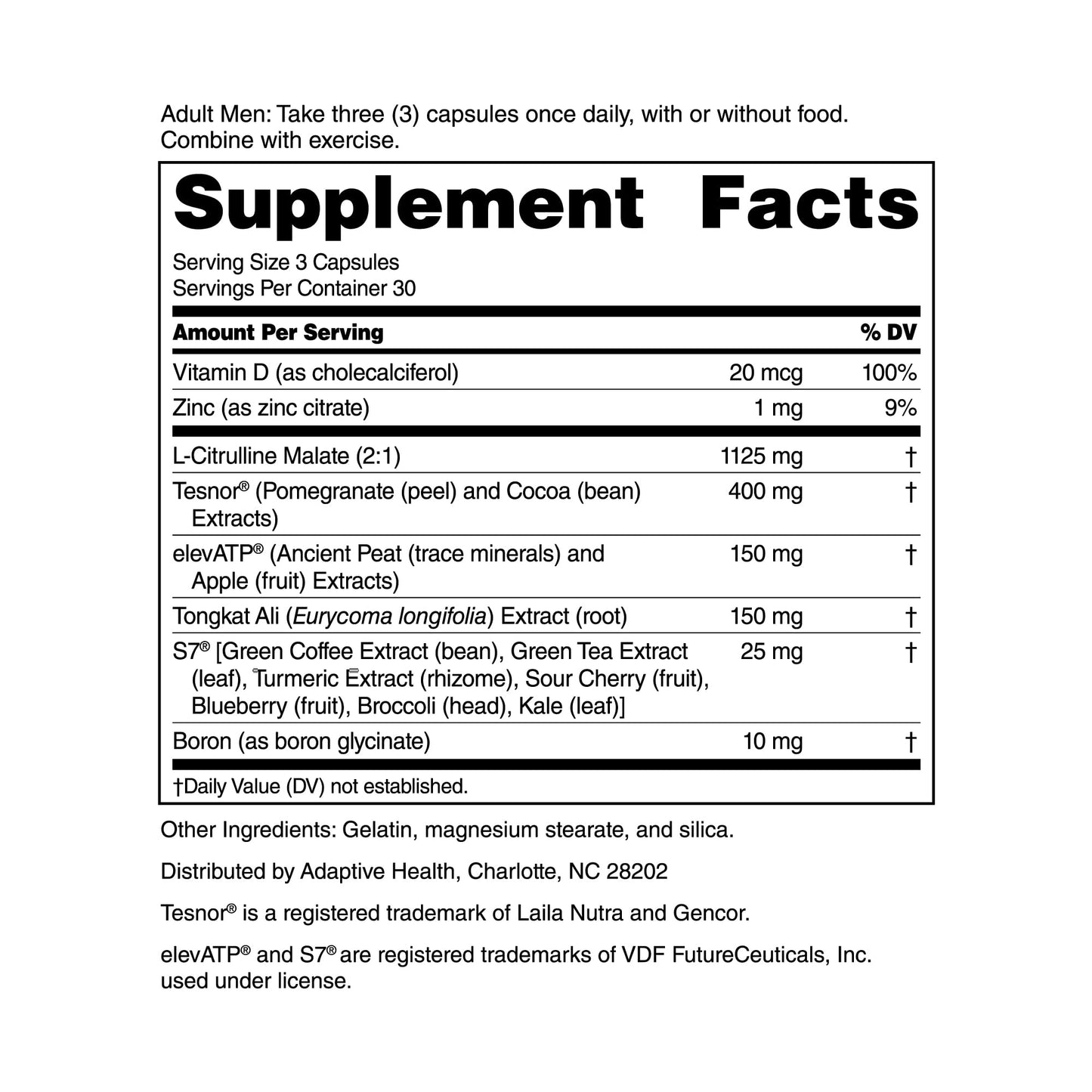 Nugenix Total-T2 - Nitric Oxide Booster for Men, Tesnor, S7, ElevATP, Tongkat, Citrulline, Nitric Oxide and Testosterone Supplement for Men (90 Count) - Maple Wellness Supplements