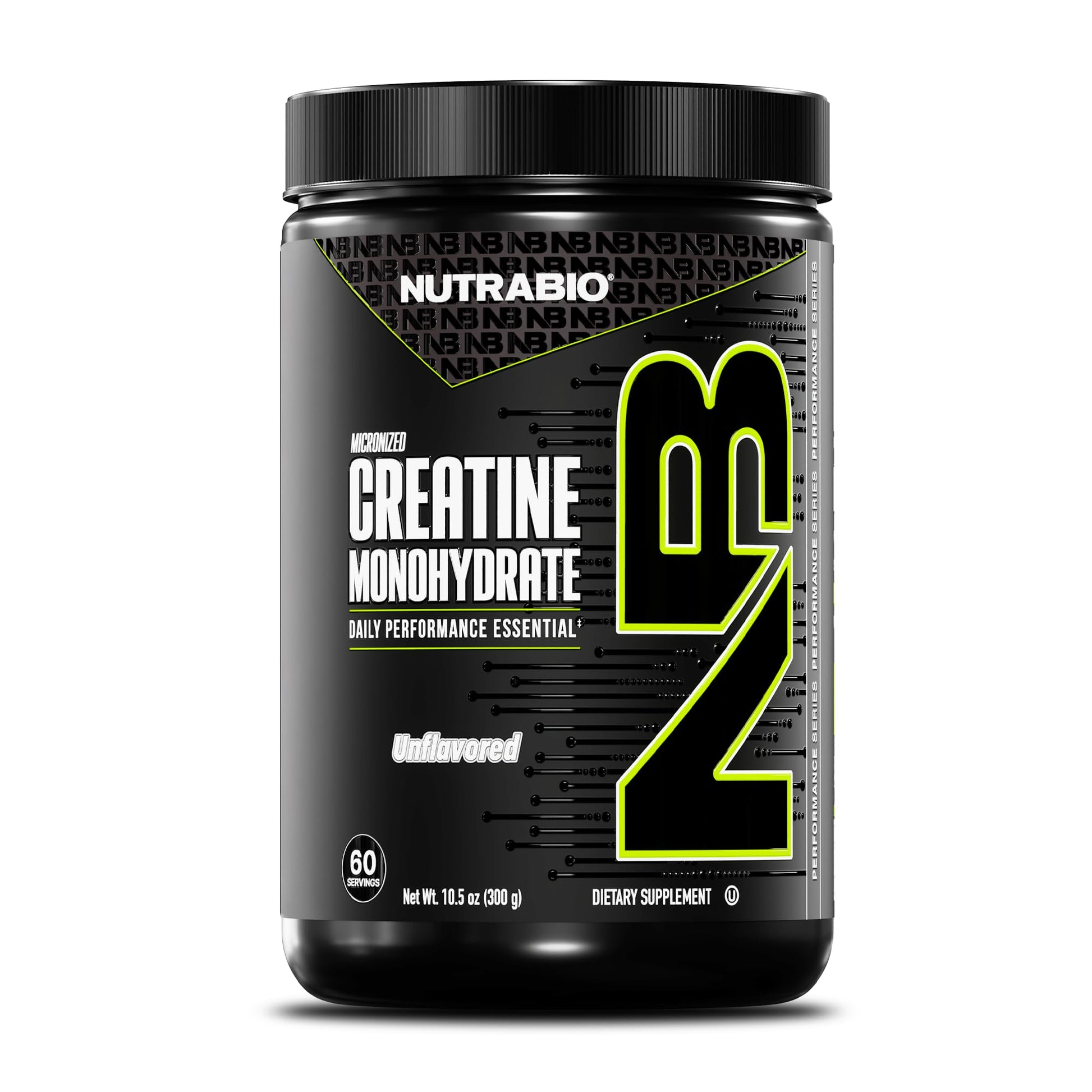 NutraBio Pure Micronized Creatine Monohydrate Powder Supplement, Unflavored, (300 g) - Supports Bulk Muscle Energy, Recovery, and Strength - HPLC Tested Creatine - Maple Wellness Supplements