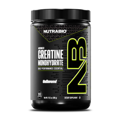 NutraBio Pure Micronized Creatine Monohydrate Powder Supplement, Unflavored, (300 g) - Supports Bulk Muscle Energy, Recovery, and Strength - HPLC Tested Creatine - Maple Wellness Supplements