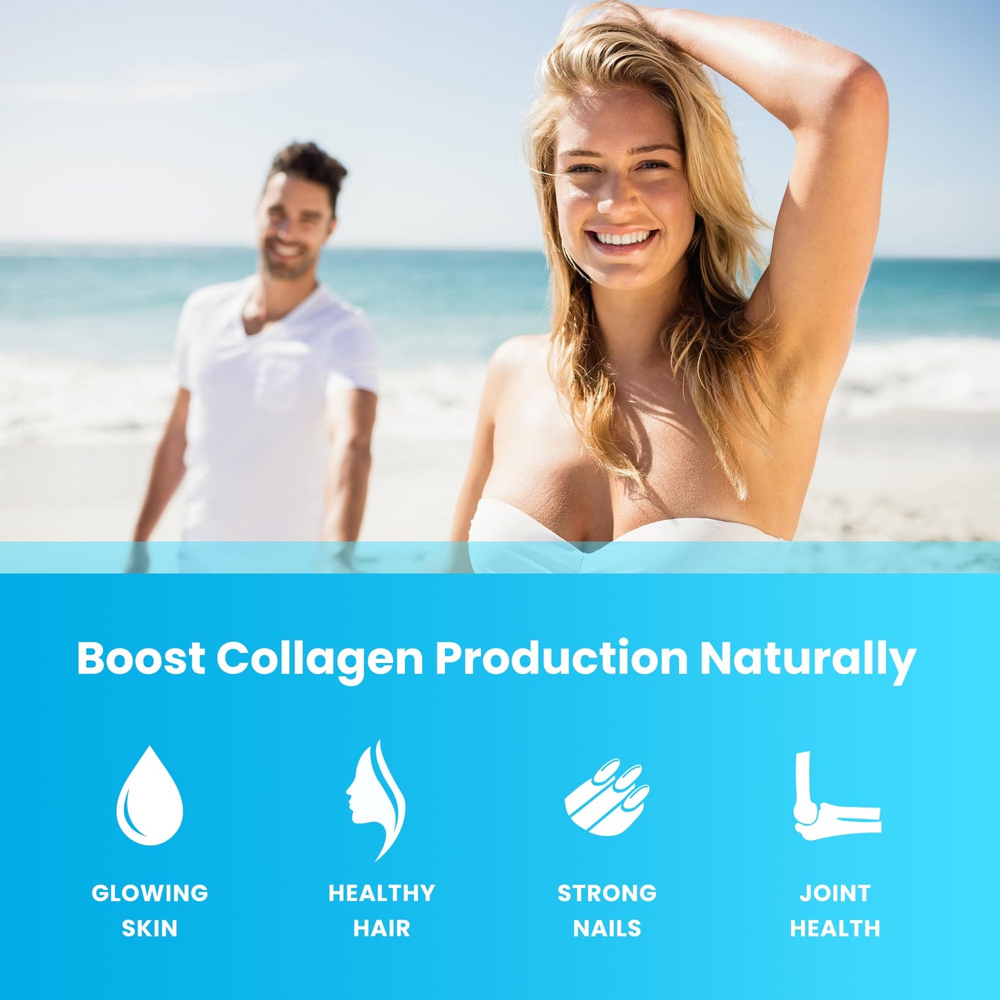 NutraChamps Collagen Boosting Gummies, Collagen Booster Gummy for Natural Collagen Production, Vegan Pectin Supplements Chews for Women & Men, - Maple Wellness Supplements