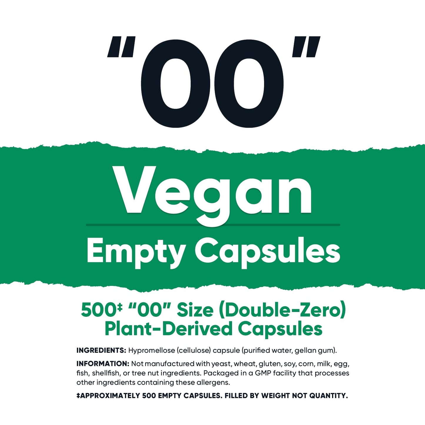 Nutricost Empty Capsules Size 00 Vegan - 500 Clear Empty Plant-Based Capsules - Kosher Certified, Halal Certified, Non-GMO, Soy Free, Gluten Free, Vegetarian - Maple Wellness Supplements