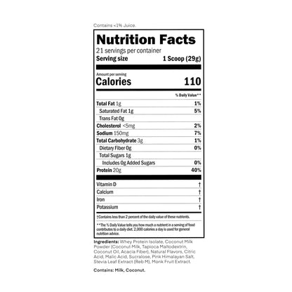 Oath Nutrition Clear Whey Isolate Protein Powder, Frosty Lemonade, 20g Complete Protein per Serving, No Added Sugar, Grass-Fed, 21 Servings - Maple Wellness Supplements