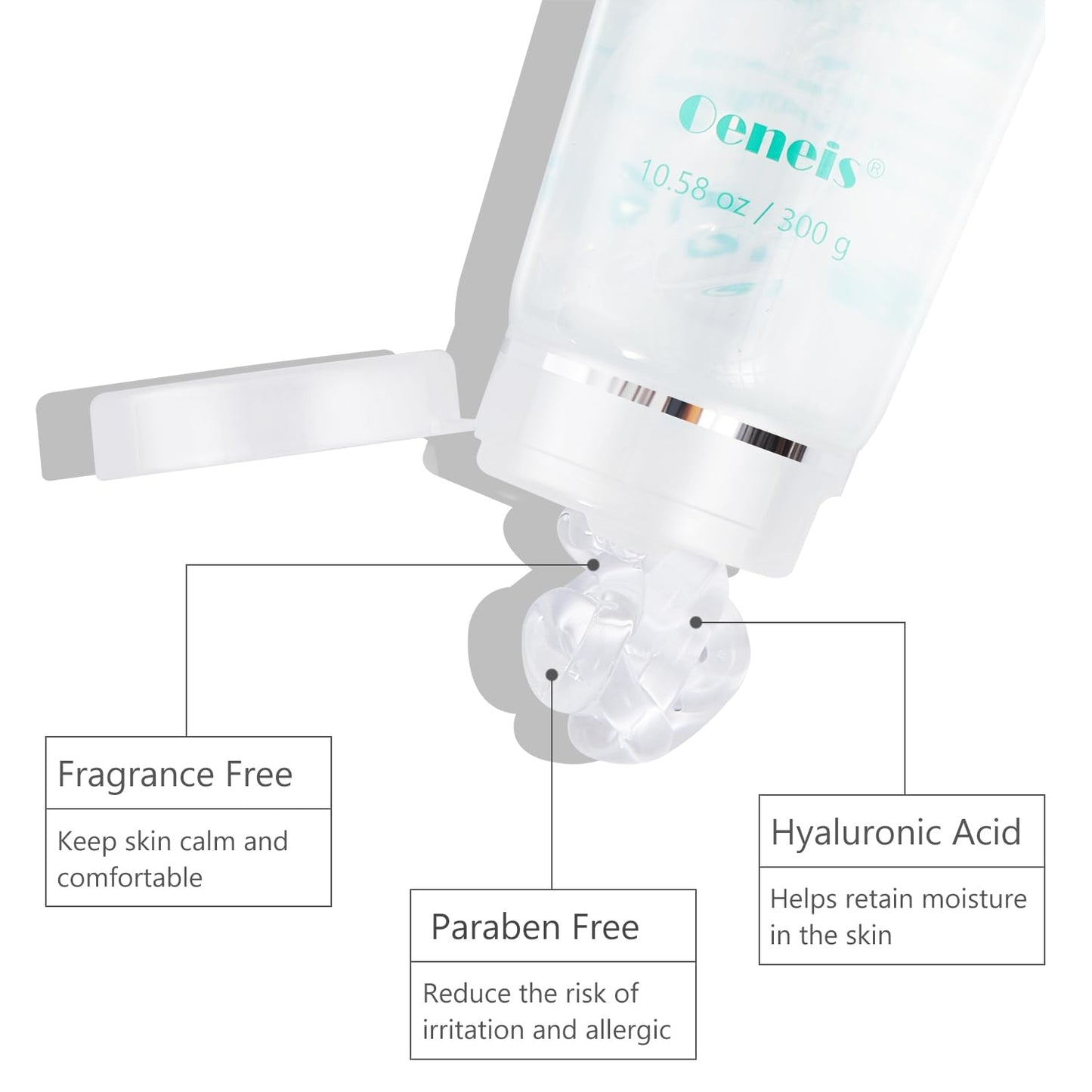 Oeneis Hydrating Microcurrent Conductive Gel, Fragrance-Free, Paraben-Free, Gel Primer with Hyaluronic Acid, Non-irritating - Maple Wellness Supplements