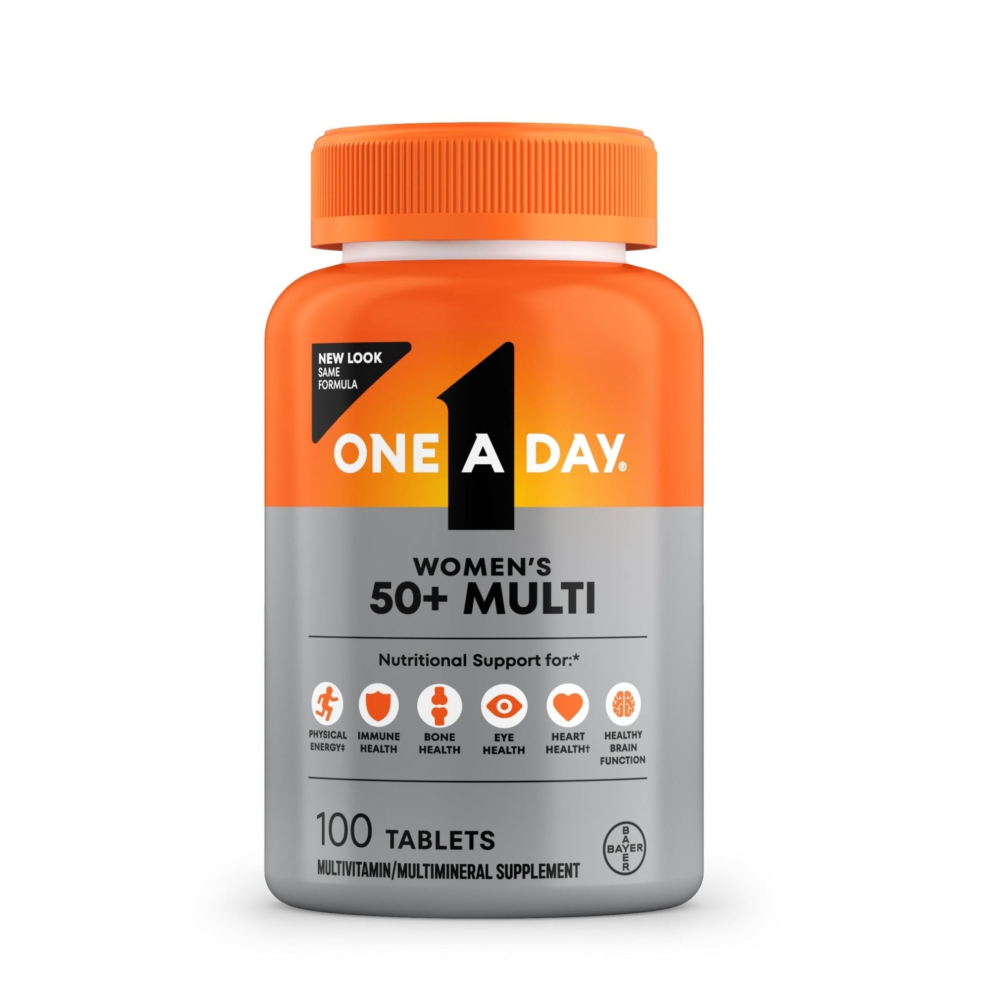 One A Day Multivitamin for Women 50 and Over Tablets, Womens Multivitamin 50 plus with Vitamins D, C, E, Zinc & Biotin, Daily Vitamins - Maple Wellness Supplements