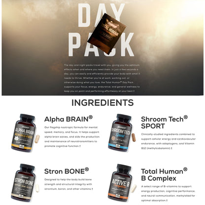 ONNIT Total Human Day and Night Vitamin Packs for Men and Women,Capsule, 30-Day - Maple Wellness Supplements