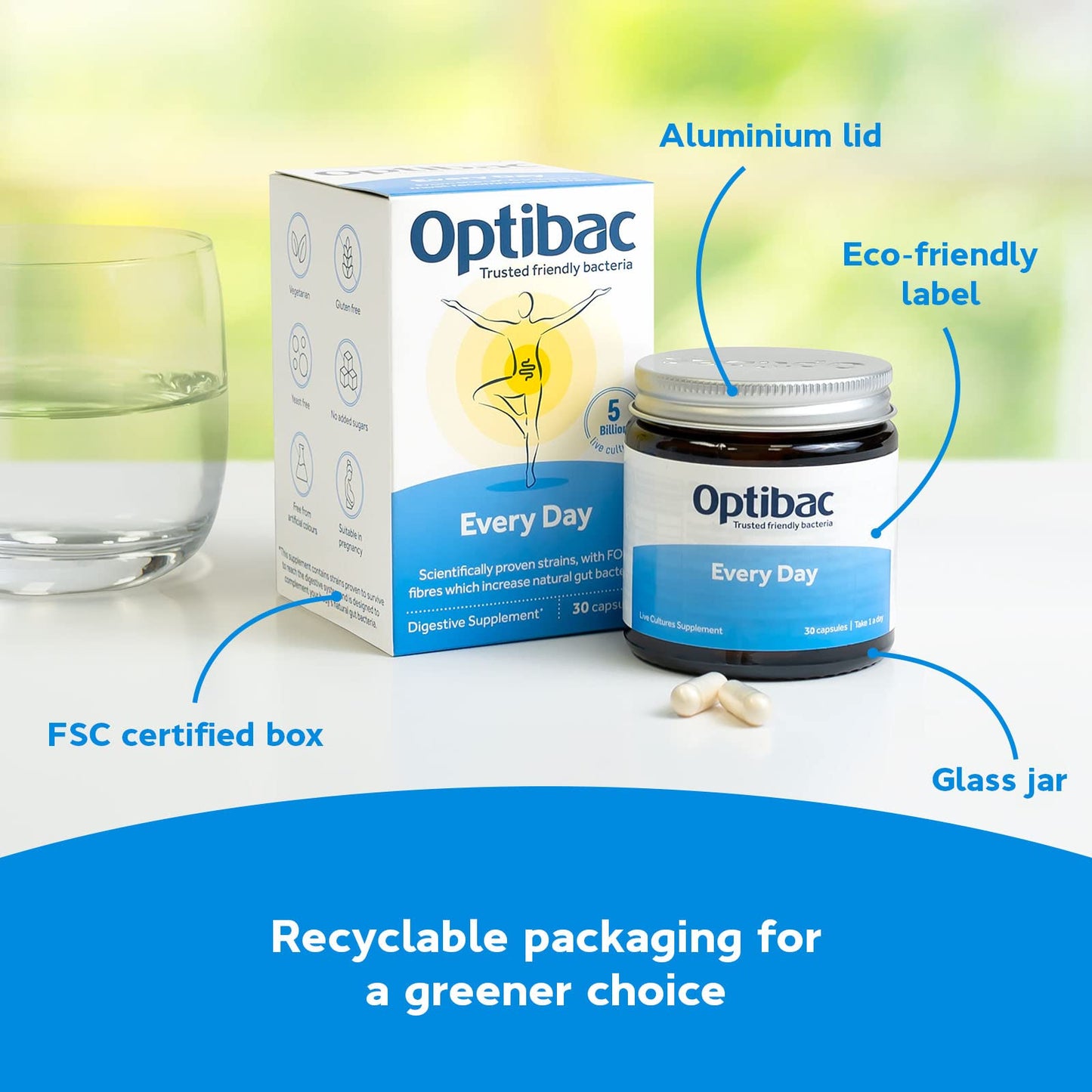 Optibac Probiotics Every Day - Digestive Probiotic Supplement with 5 Billion Bacterial - Maple Wellness Supplements