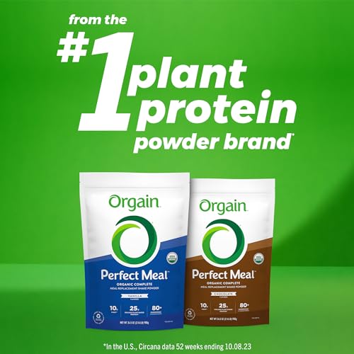 Orgain Organic Perfect Meal Replacement Protein Powder, Vanilla - 25g Plant Based Protein - Maple Wellness Supplements