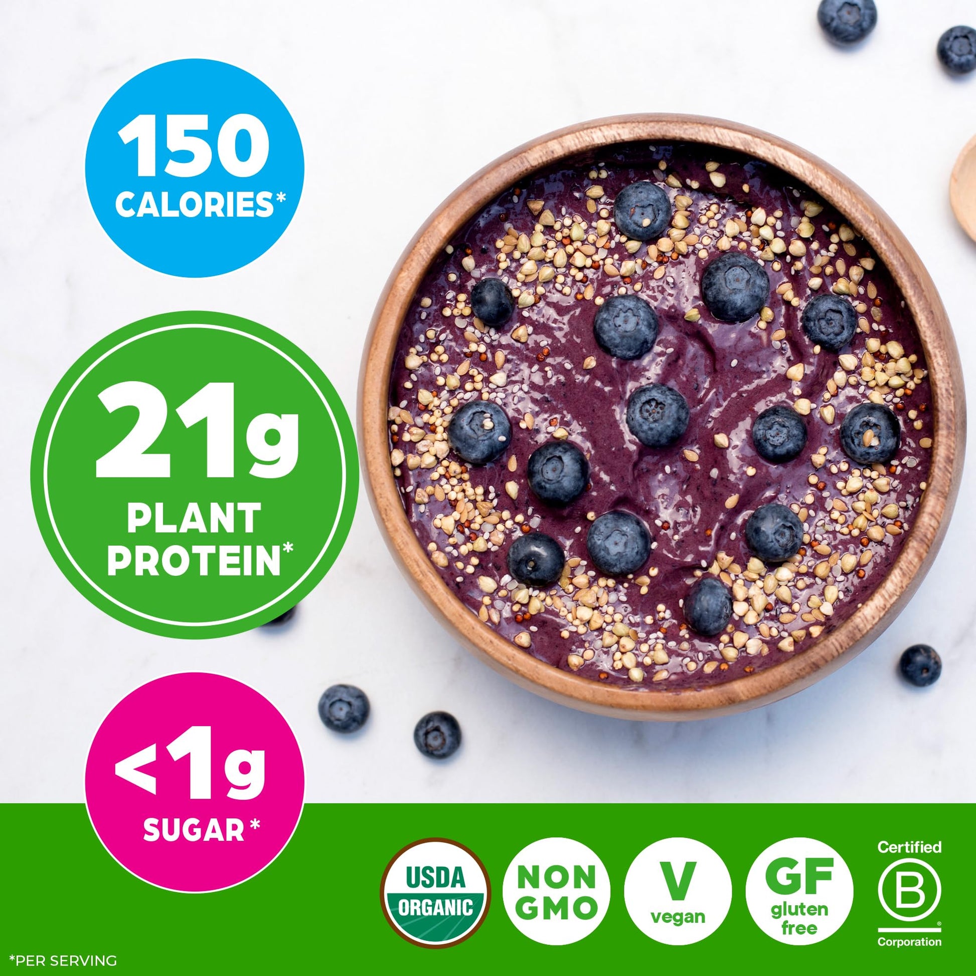 Orgain Organic Vegan Protein Powder, Vanilla Bean - 21g Plant Based Protein, 4g Prebiotic Fiber, No Lactose Ingredients, No Added Sugar, Non-GMO, For Shakes & Smoothies - Maple Wellness Supplements