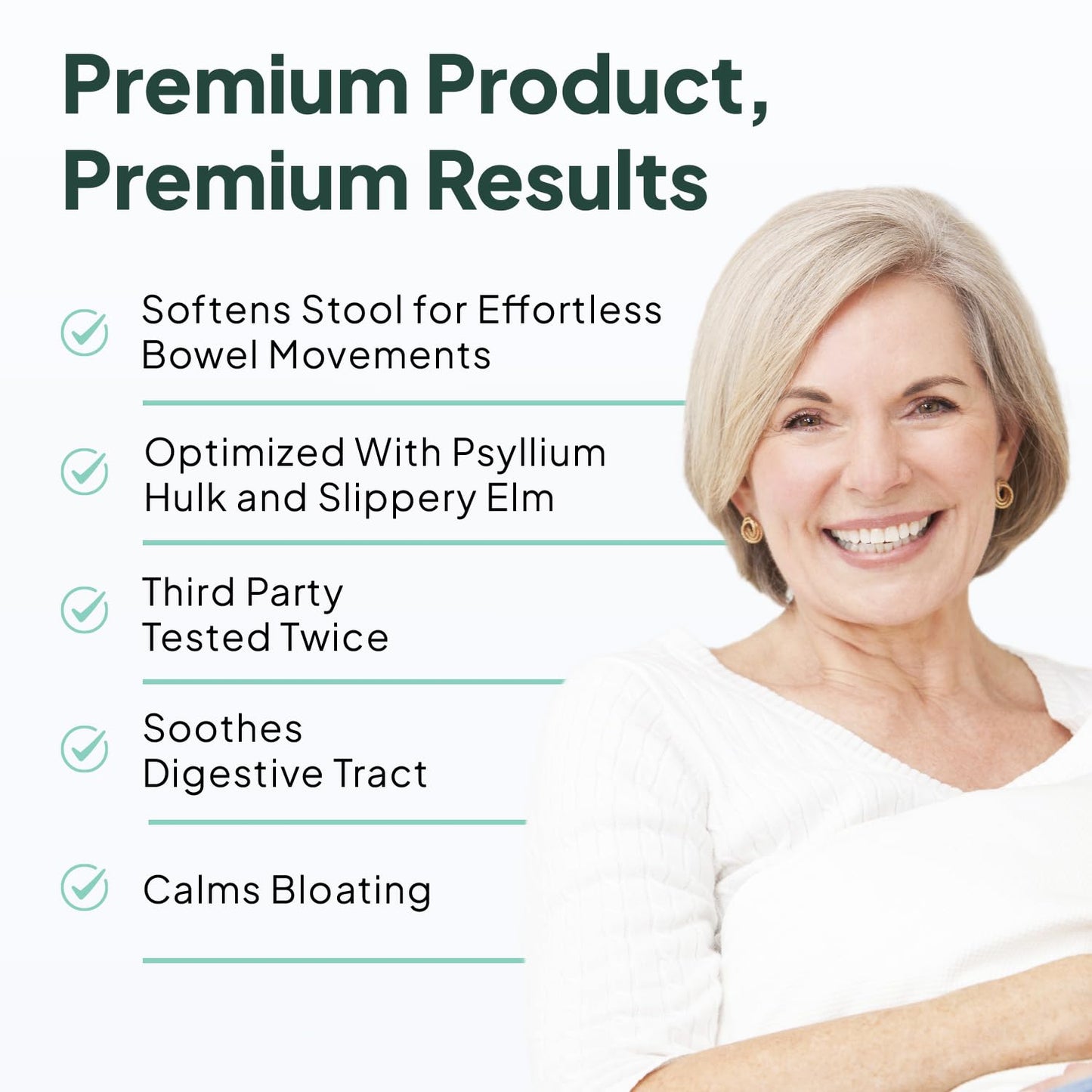 Organics Ocean Better Fiber - Daily Fiber Supplement - Soften Stool for Effortless Bowel Movements - with Psyllium Hulk and Slippery Elm - 90 Capsules - Maple Wellness Supplements