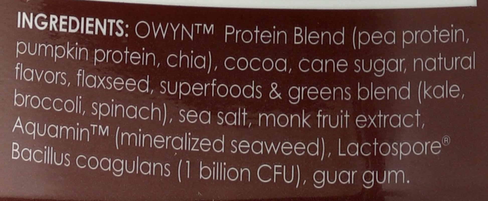 OWYN Only What You Need Plant-Based Protein Powder, Dark Chocolate, 1.17 lbs - Maple Wellness Supplements
