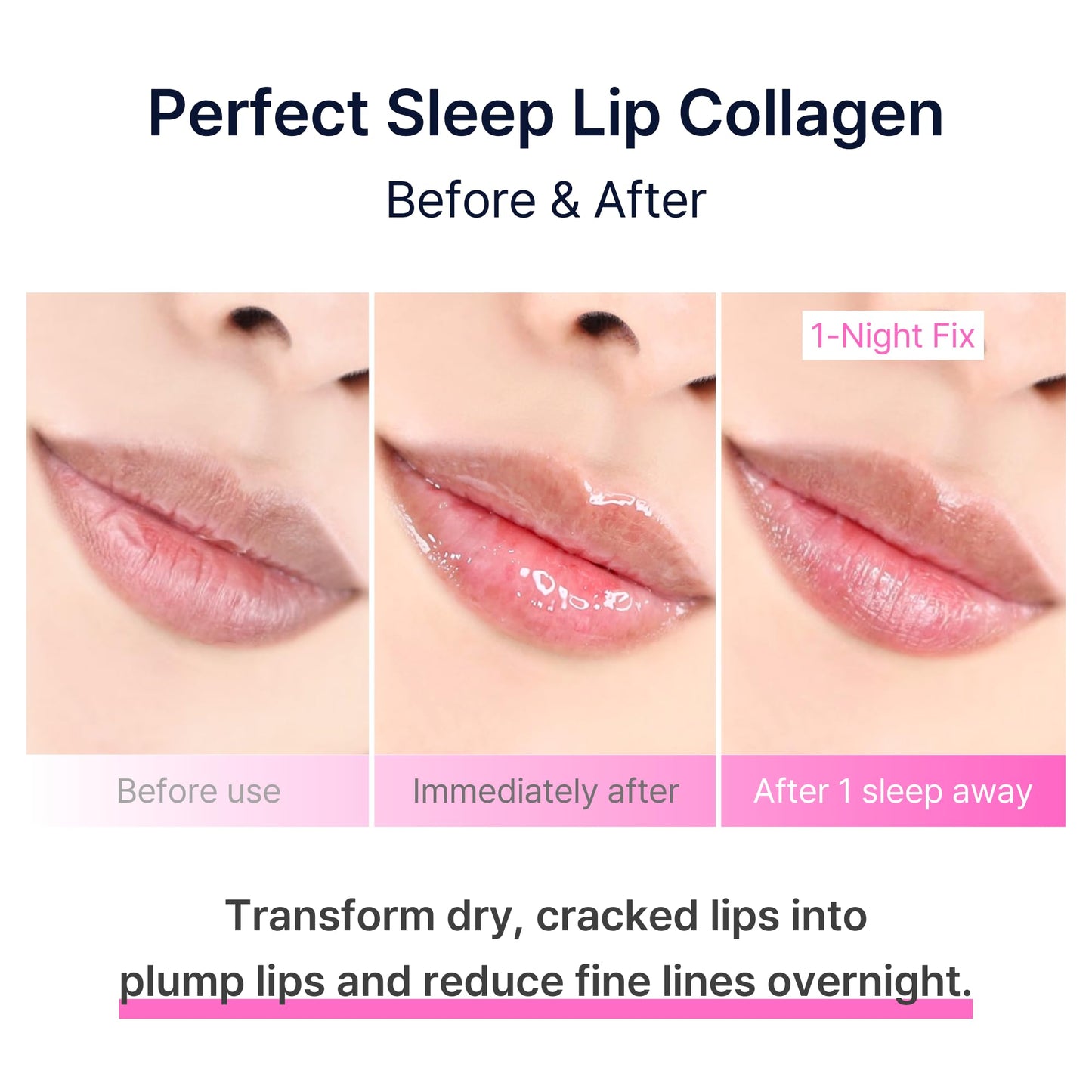 Perfect Sleep Lip Collagen 0.50fl.oz, Intensive Collagen Lip Sleeping Mask Infused with Peptides, Rice Protein & Willow Bark Extract - Maple Wellness Supplements