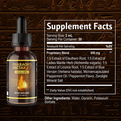 Pineal XT Gold + Pharaoh's Nectar - Pineal Gland Supplement Bundle – 24K Monoatomic Gold Ormus Drops, Pineal Gland Decalcification, Third Eye Awakening, Focus, Energy & Manifestation - Maple Wellness Supplements