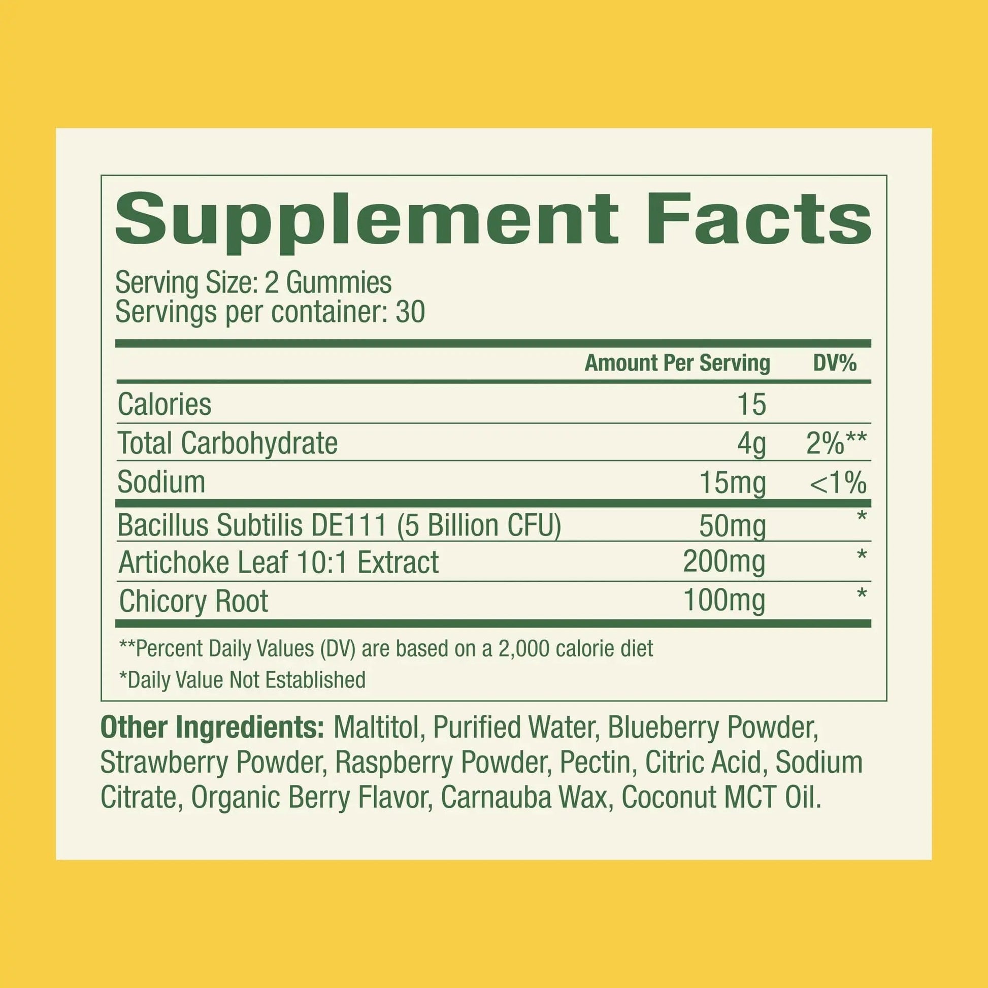 Plant People WonderBiome 2-in-1 Prebiotic + Probiotic Gummies – Zero-Sugar Vegan Digestive Health & Bloating Relief – 5 Billion CFU Bacillus Subtilis DE111 + Artichoke & Chicory – 60 Count - Maple Wellness Supplements