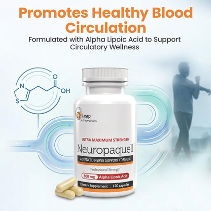 Platinum Health Alpha Lipoic Acid for Neuropathy Nerve Pain Support, Supplement, B Vitamins, L Arginine, All Natural Maximum Strength Neuropaquell for Discomfort in Feet, Hand, Toes,120 Capsules,800mg - Maple Wellness Supplements
