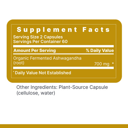 Premier Research Labs Premier Ashwagandha - Pure Supplement for Women & Men with Organic Ashwagandha Root, Herbal Pills for Stress & Sleep Support, Fermented for Absorption - 120 Plant-Based Capsules - Maple Wellness Supplements