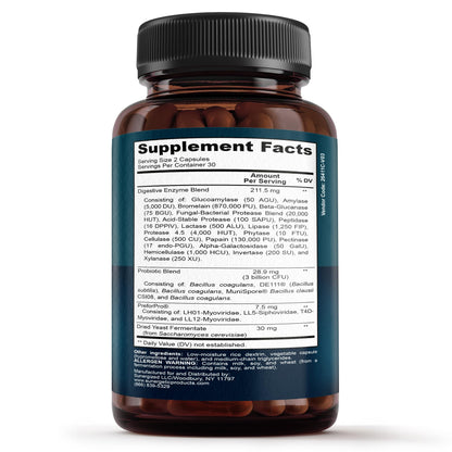 Premium 4-in-1 Probiotic Prebiotic, Postbiotic & Digestive Enzymes for Men & Women – Supports Gut, Digestion & Immunity –Complete Gut Health with Pre, Post - Maple Wellness Supplements
