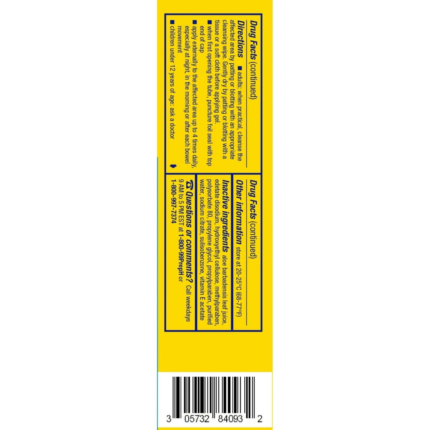Preparation H Hemorrhoid Cooling Gel with Aloe for Fast Discomfort Relief - 0.9 Oz Tube - Maple Wellness Supplements