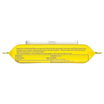 Preparation H Hemorrhoid Flushable Wipes with Witch Hazel for Skin Irritation Relief - 48 Count - Maple Wellness Supplements