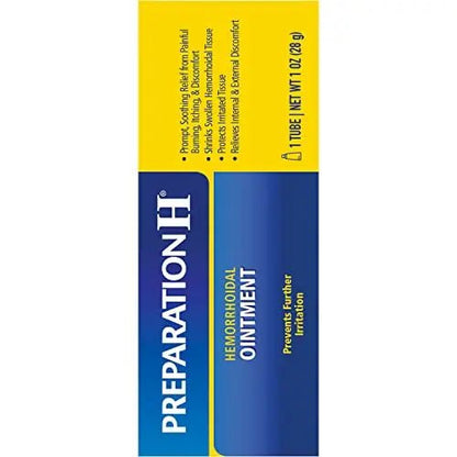 Preparation H Hemorrhoid Ointment, Itching, Burning and Discomfort Relief - 1 Oz Tube - Maple Wellness Supplements