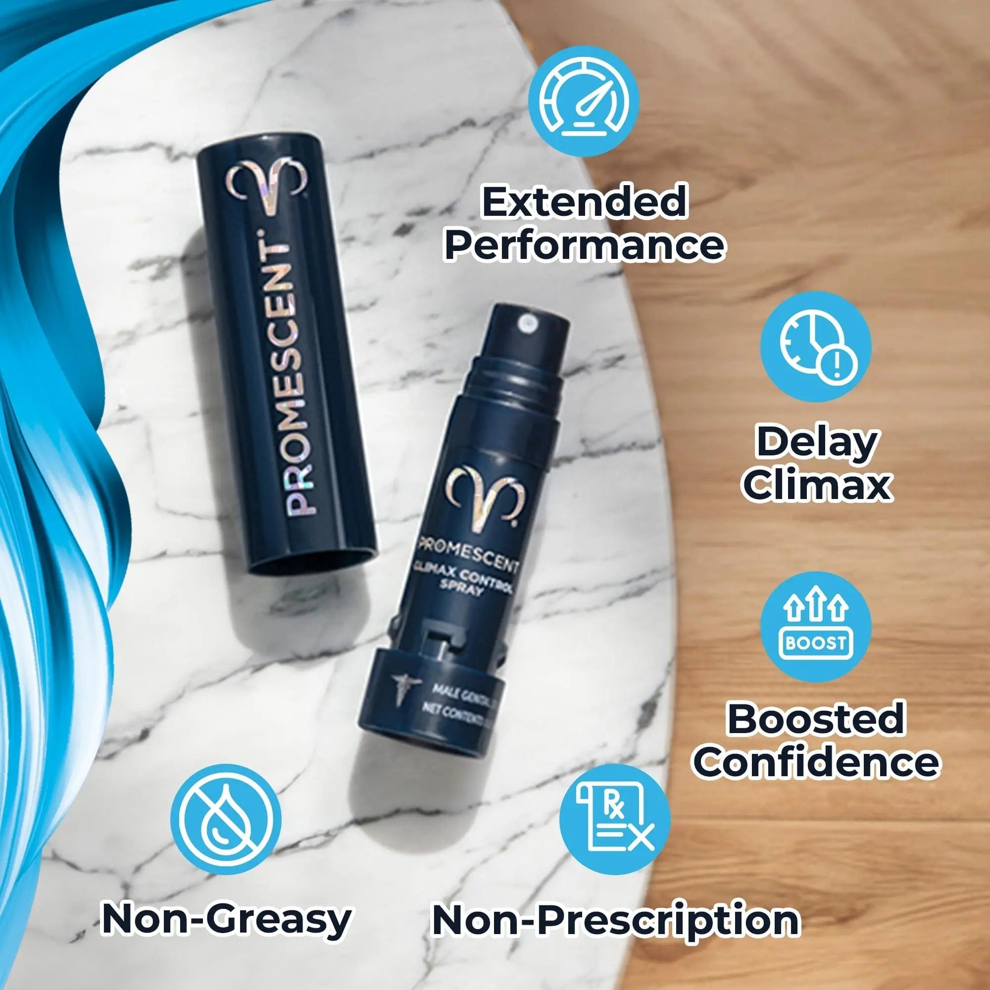 Promescent Desensitizing Delay Spray for Men, Last Longer in Bed + Women's Buzzing Gel for Intense Sensations Bundle - Maple Wellness Supplements