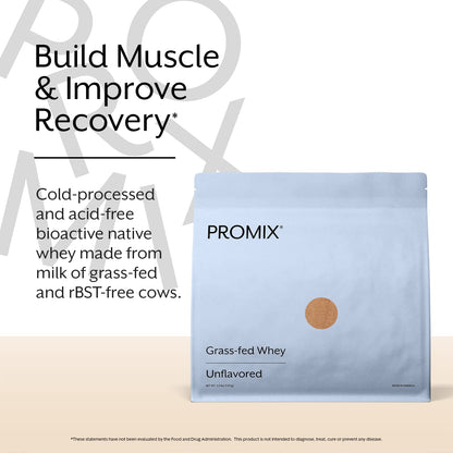 Promix Whey Protein Powder, Unflavored - 2.5lb Bulk - Grass-Fed & 100% All Natural - Maple Wellness Supplements