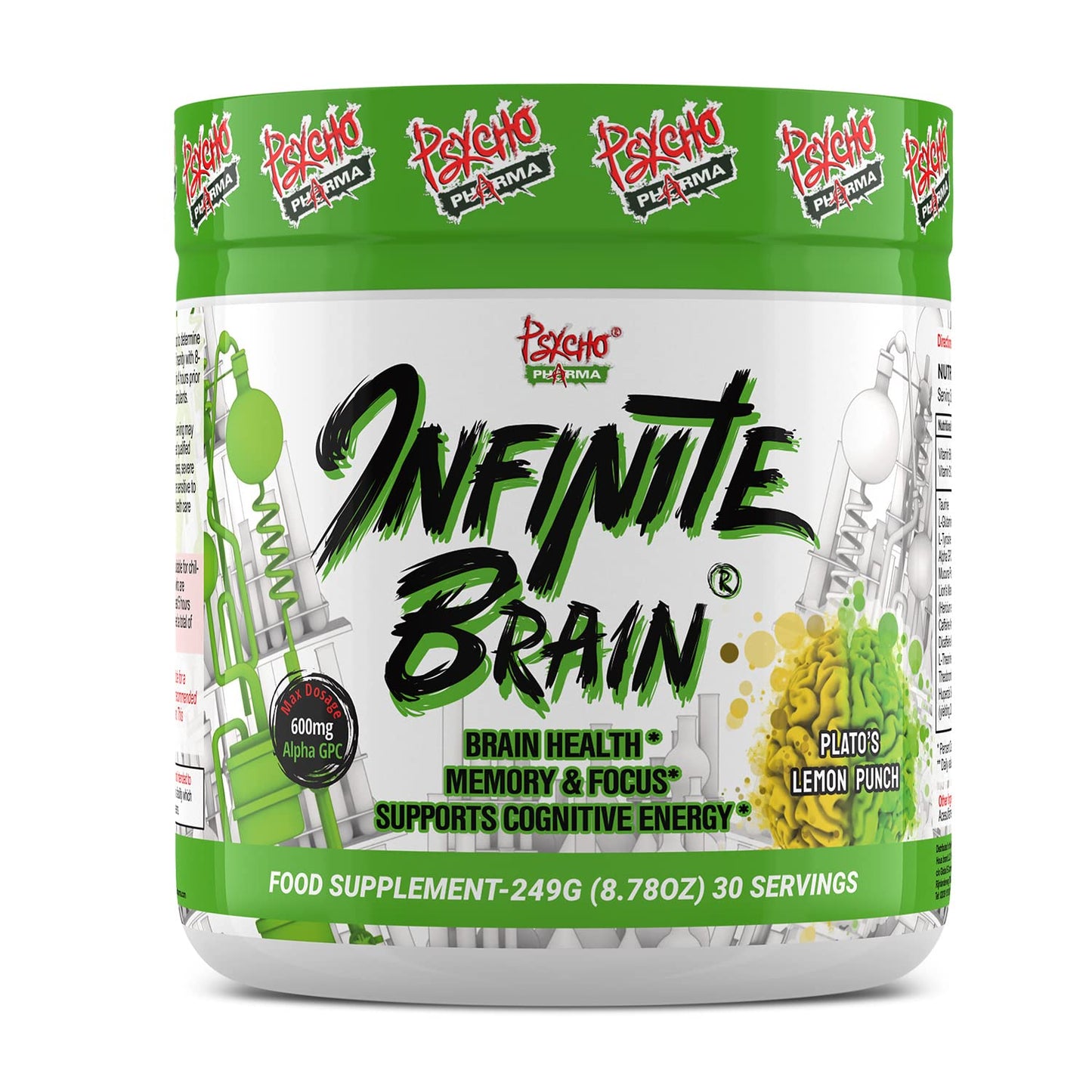 Psycho Pharma. Infinite Brain Nootropic Game Changer. Compete Win (Plato's Lemon Punch, 30 Serving) - Maple Wellness Supplements